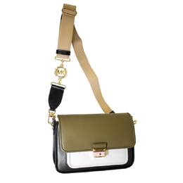 Michael Kors Brandshaw Средняя женская кожаная сумка через плечо с цветными блоками, цвет multi 7853089685564 | multi
