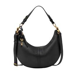 Женская кожаная сумка-хобо Fossil Shae Small, черный 7146051043388 | black
