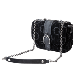 Женская сумка через плечо Longchamp Amazone черного цвета из велюра 10022674001 7854417379388 | multi