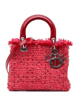 Christian Dior 2012 Medium Tweed Fringe Rhinestone Lady Dior satchel 30156253