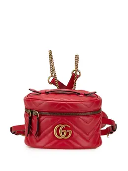 Gucci 2016-2024 GG Marmont Round Matelasse Leather backpack 30157893