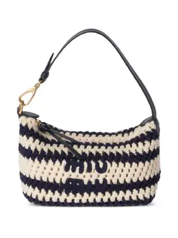 Miu Miu striped crochet shoulder bag 29641465