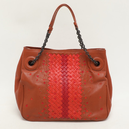 Bottega Veneta Multicolor Intrecciato Leather Floral Embroidered Shoulder Bag 1147108