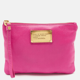 Marc Jacobs Fuchsia Leather Classic Q Wristlet Clutch 1148043
