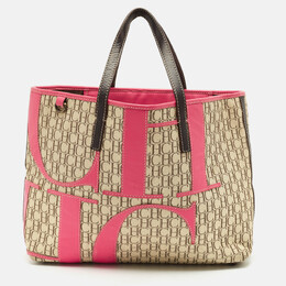 CH Carolina Herrera Tricolor Monogram Canvas and Leather Shopper Tote 1148135