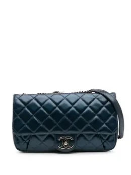 Chanel 2016-2017 Quilted Glazed Calfskin Coco Pleats Flap crossbody bag 30183765