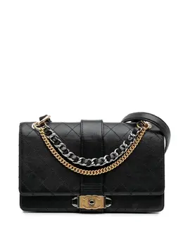 Chanel 2018-2019 Quilted Calfskin Double Chain Top Handle Flap satchel 30185196