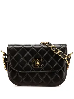Chanel 1991-1994 CC Quilted Lambskin Chain Flap crossbody bag 30186264