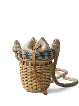 Prada wicker bucket bag 29665153