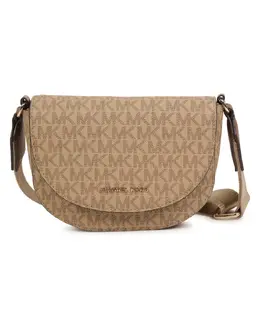 Сумка на плечо для девочки с лацканом и принтом монограммы Michael Kors, коричневый mp_0049957_r30419k215 | marrón