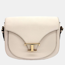 Tod's Cream Leather Timeless T-bag 1147608