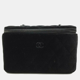 Chanel Black Velvet Vanity crossbody Bag 1147755