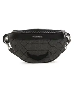 Поясная сумка для девочки с двойной молнией Zadig & Voltaire, чёрный mp_0049957_x60303k09b | negro