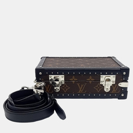 Louis Vuitton Black Coated Canvas and Leather Macassar Clutch Box Bag 1147801
