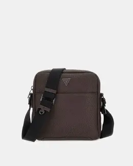 Мужская сумка через плечо с металлическим логотипом Guess, чёрный a54324463 | negro