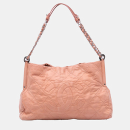 Chanel Brown Calfskin Iridescent Small Sea Hit Tote 1149565