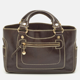 Celine Choco Brown Leather Boogie Satchel 1149630