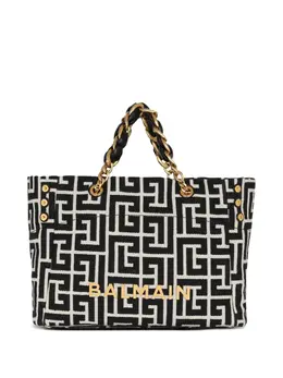Balmain logo-plaque tote bag 20113008