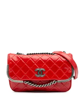 Chanel 2013-2014 Aged Calfskin CC Chain Frame Flap crossbody bag 30217480