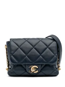 Chanel 2021-2025 Mini Quilted Lambskin Crush on Chains Flap crossbody bag 30217694