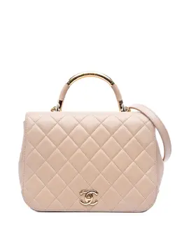 Chanel 2016-2017 Medium Quilted Lambskin Carry Chic Flap satchel 30218222