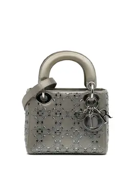 Christian Dior 2018 Mini Satin Cannage Strass Crystal Embellished Lady Dior satchel 30218252