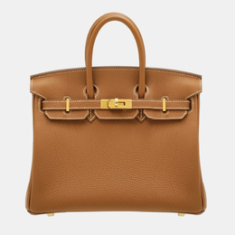 Hermes Gold Togo Leather Birkin 25 Bag 1102613