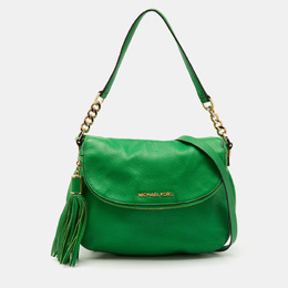 Michael Kors Green Leather Bedford Tassel Crossbody Bag 1149606
