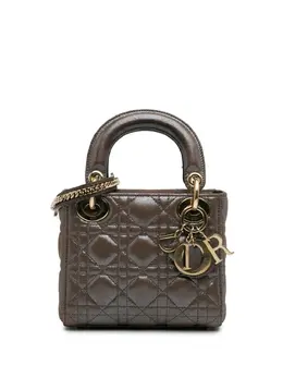 Christian Dior 2015 Mini Metallic Calfskin Cannage Lady Dior satchel 30264794