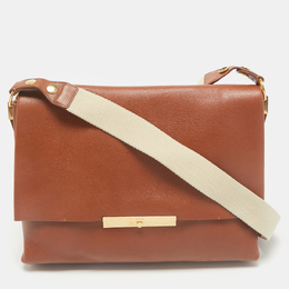 Celine Brown Leather Blade Flap Shoulder Bag 1151171