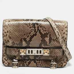 Proenza Schouler Beige Python Classic PS11 Shoulder Bag 1150877