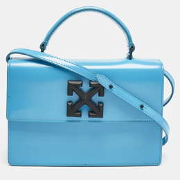 Off-White Blue Patent Leather 1.4 Jitney Top Handle Bag 1150844