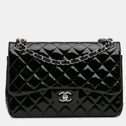 Chanel Black Patent Classic Jumbo Double Flap Bag 1151193