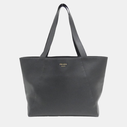 Prada Black Leather Tote Bag 1150736