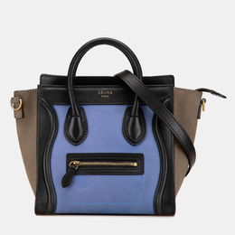 Celine Multicolor Nano Tricolor Leather Luggage Tote 1150981
