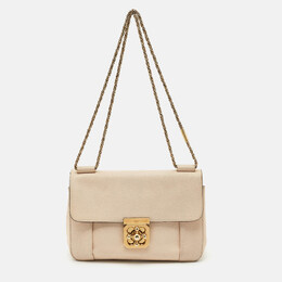 Chloe Peach Leather Medium Elsie Shoulder Bag 1152132
