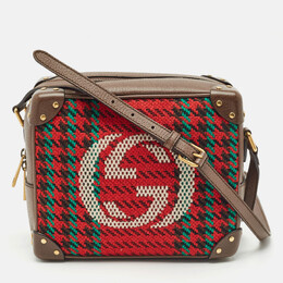 Gucci Multicolor Leather and Tweed Trunk Case Bag 1151868