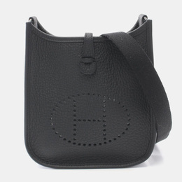Hermes Black Taurillon Clemence Leather Evelyne Shoulder Bag 1151381