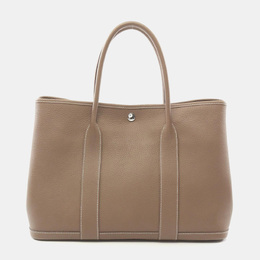 Hermes Etoupe Grey Brown Negonda Leather Garden Party 36 Tote Bag 1151404