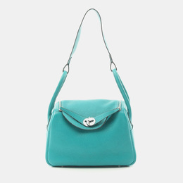 Hermes Vert Vertigo Taurillon Clemence Leather Lindy 26 Shoulder Bag 1151431