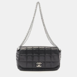 Chanel Black Lambskin Chocolate Bar Chain Shoulder Bag 1151241