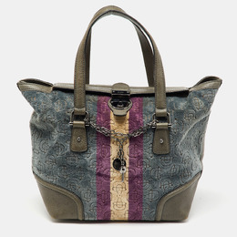 Gucci Multicolor Velvet and Leather Horsebit Treasure Small Boston Bag 1150556