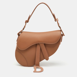 Christian Dior Beige Leather Mini Saddle Bag 1149493