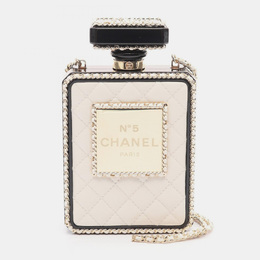 Chanel Leather Perfume Box No.5 Coco Mark Chain Crossbody Shoulder Bag 1151275