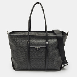 Michael Kors Black Signature Coated Canvas Large Beck Tote 1152707