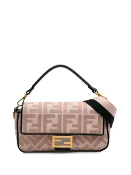 Fendi 2010-2024 Zucca Embroidered Canvas Baguette satchel 30348585