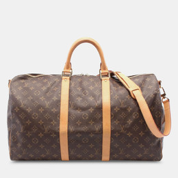 Louis Vuitton Monogram Leather Keepall Bandouriere 50 Travel Bag 1151665