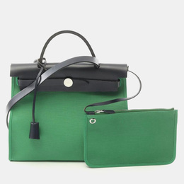 Hermes Hunter Mint D Toile Officie Herbag Zip 31 Shoulder Bag 1151317