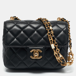 Chanel Black Quilted Leather Mini Classic Flap Bag 1151001