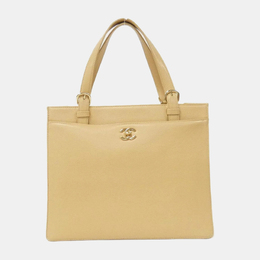 Chanel Leather Vintage Caviar Tote Bag 1153695